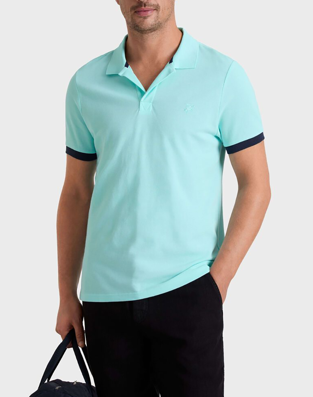 VILEBREQUIN ΜΠΛΟΥΖΑ POLO Κ.Μ PLTAN100-618V Aqua