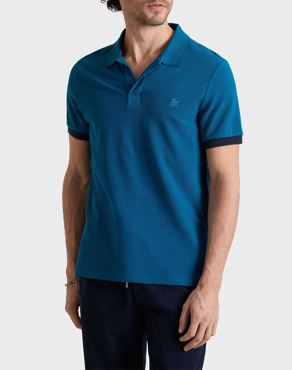 VILEBREQUIN ΜΠΛΟΥΖΑ POLO Κ.Μ PLTAN100-611V Blue