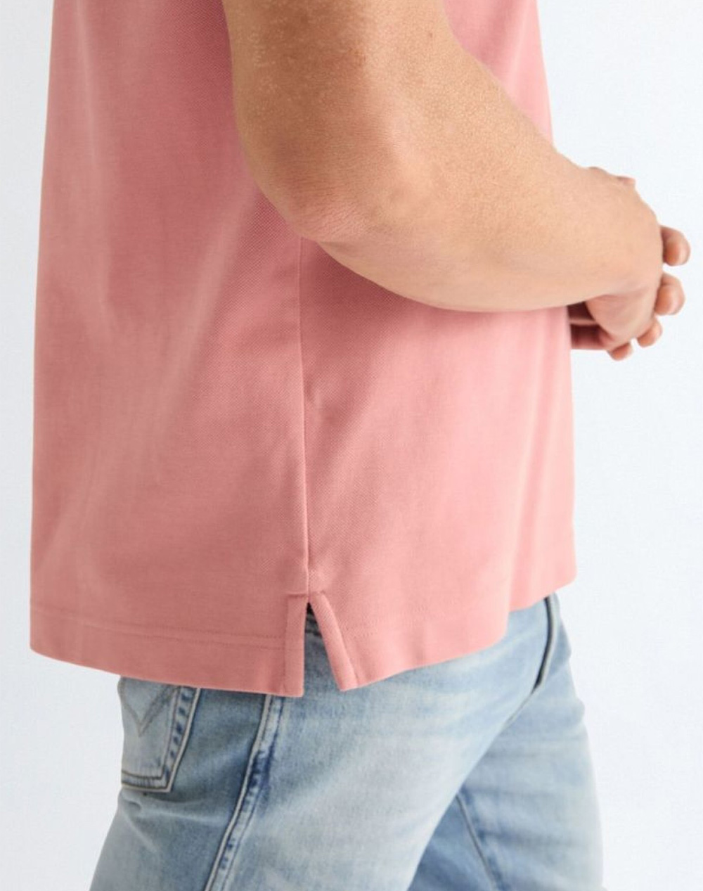 Wrangler Polo Shirt 112378002-Dusty Rose Pink ανδρικά ρούχα μπλούζες Politikos Shop Πολιτικός