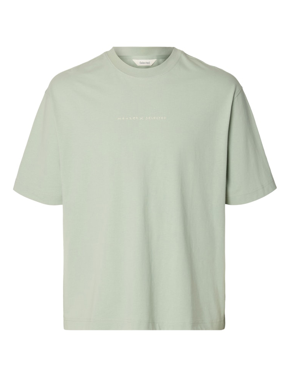 Sel Slhrelaxnorman License Ss Tee 16101616-Aqua Gray Aqua ανδρικά ρούχα μπλούζες T-Shirt Politikos Shop Πολιτικός