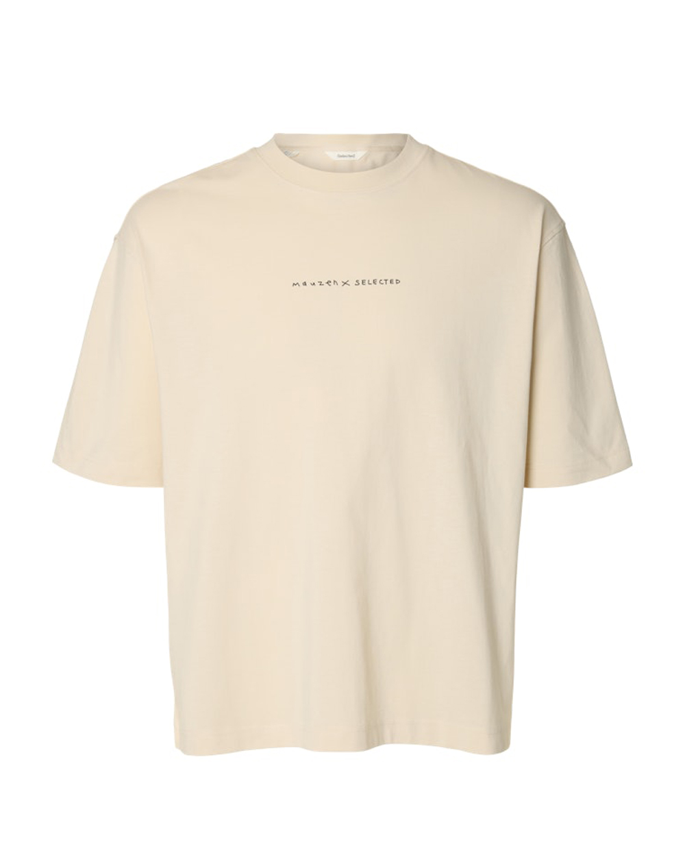 Sel Slhrelaxnorman License Ss Tee 16101616-Birch Biege ανδρικά ρούχα μπλούζες T-Shirt Politikos Shop Πολιτικός