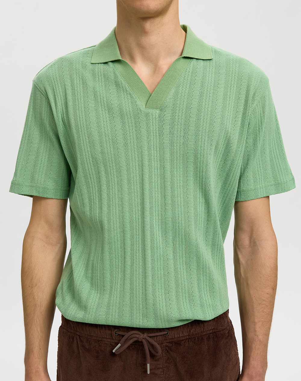 SELECTED SLHTRAVIS SS POLO 16101620-Aspen Green Green