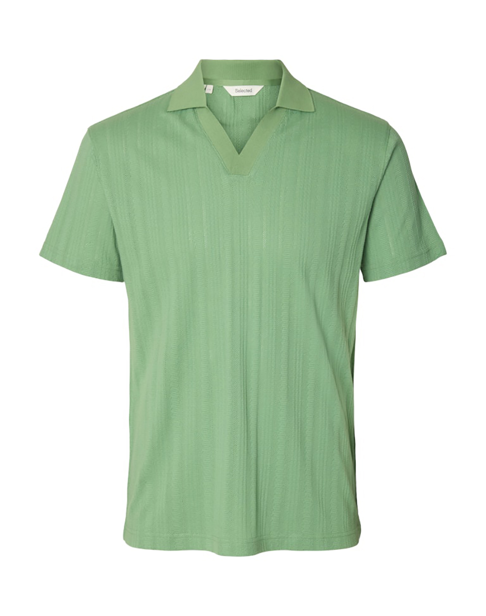 Selected Slhtravis Ss Polo 16101620-Aspen Green ανδρικά ρούχα μπλούζες Politikos Shop Πολιτικός