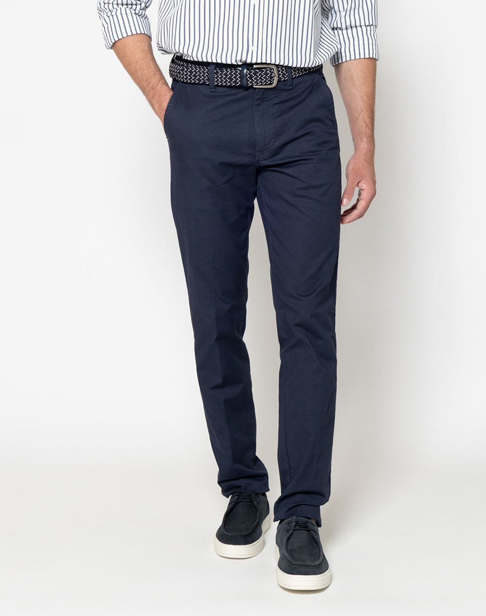 THE BOSTONIANS ΠΑΝΤΕΛΟΝΙ CHINOS DOBBY REGULAR FIT 3CN1696T303-NAVY NavyBlue