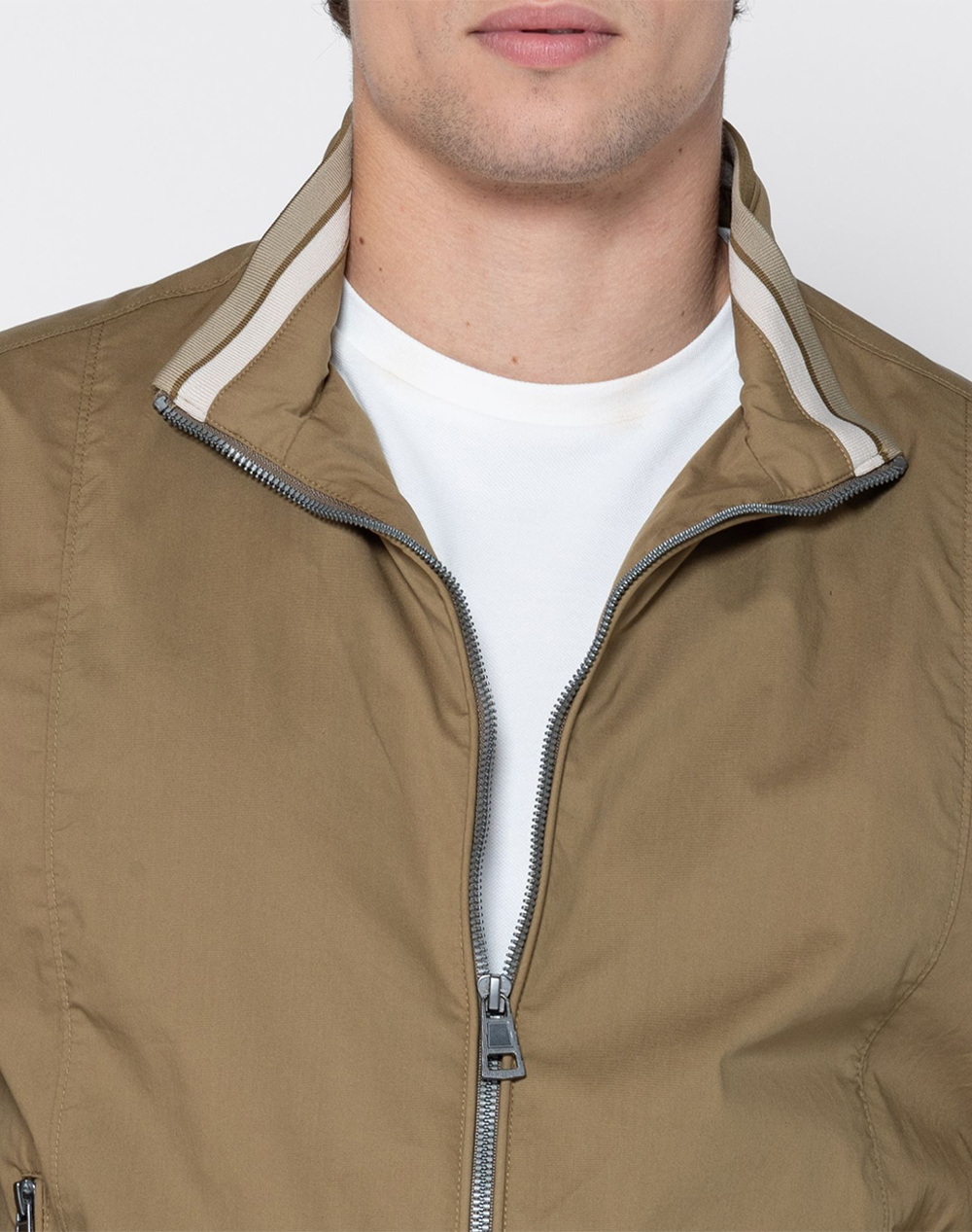 The Bostonians Μπουφάν Bomber Regular Fit 3W2896T23A-Khaki Khaki ανδρικά ρούχα Πανωφορια μπουφάν Politikos Shop Πολιτικός