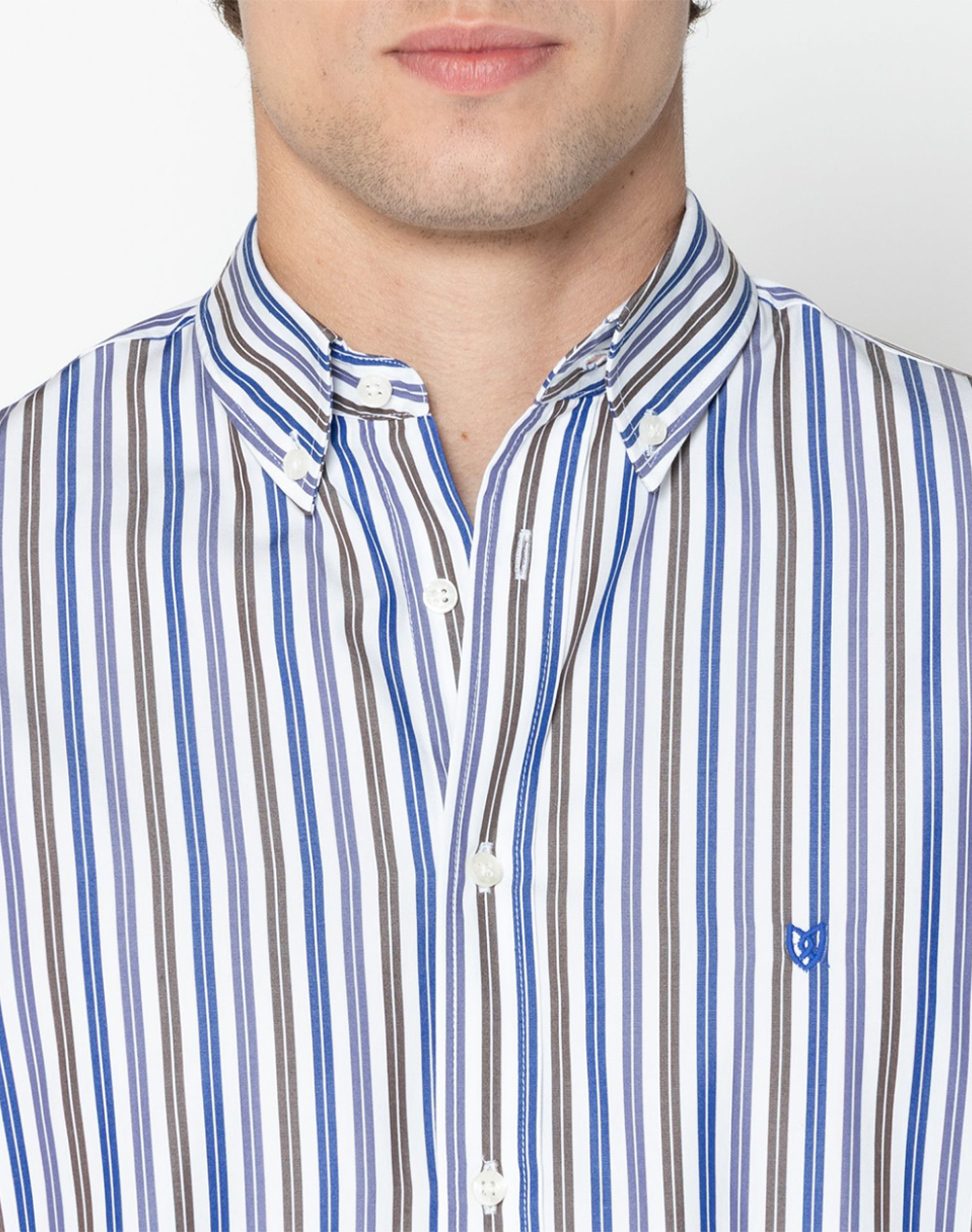 The Bostonians Πουκαμισο Acorn Ποπλινα Regular Fit Button-Down 3Aas4923-White Mixed ανδρικά ρούχα πουκάμισα Politikos Shop Πολιτικός