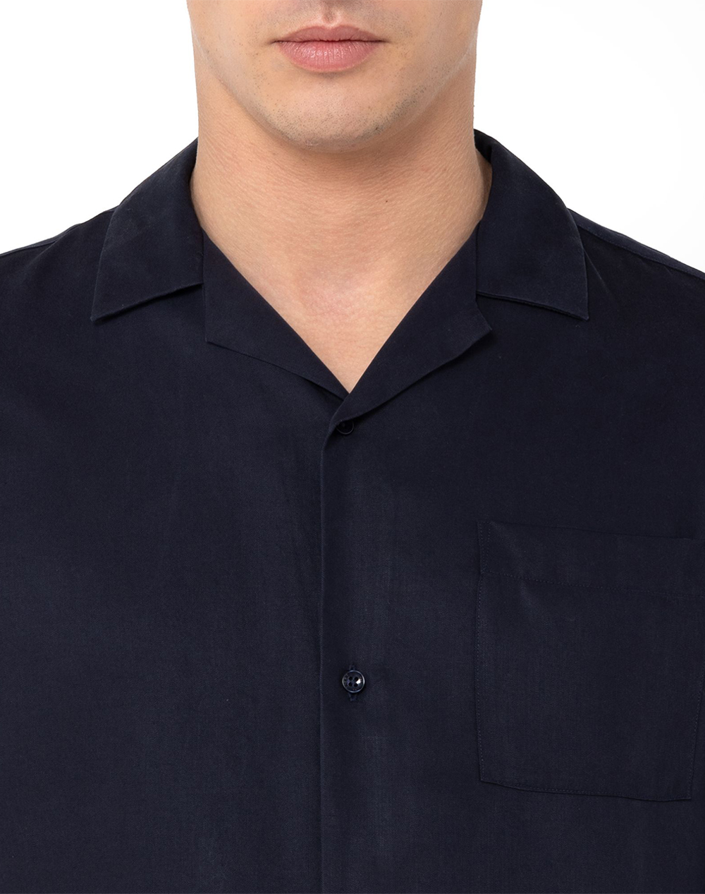 The Bostonians Πουκαμισο Tencel Custom Fit Bayron 3Alp2489-Navy Midnightblue ανδρικά ρούχα πουκάμισα Politikos Shop Πολιτικός