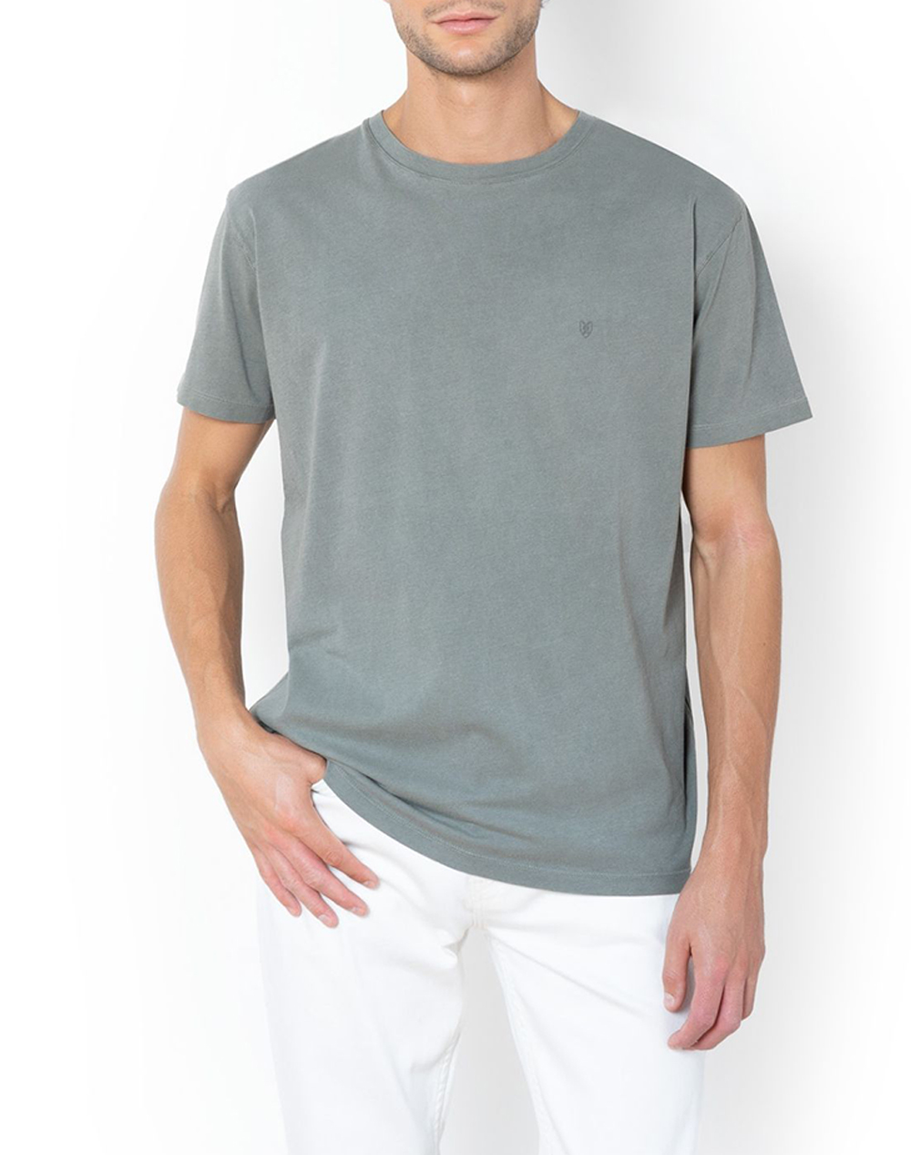 The Bostonians Ανδρικό T-Shirt Κοντομάνικο Πράσινο Μέντας Βαμβακερό Ύφασμα
