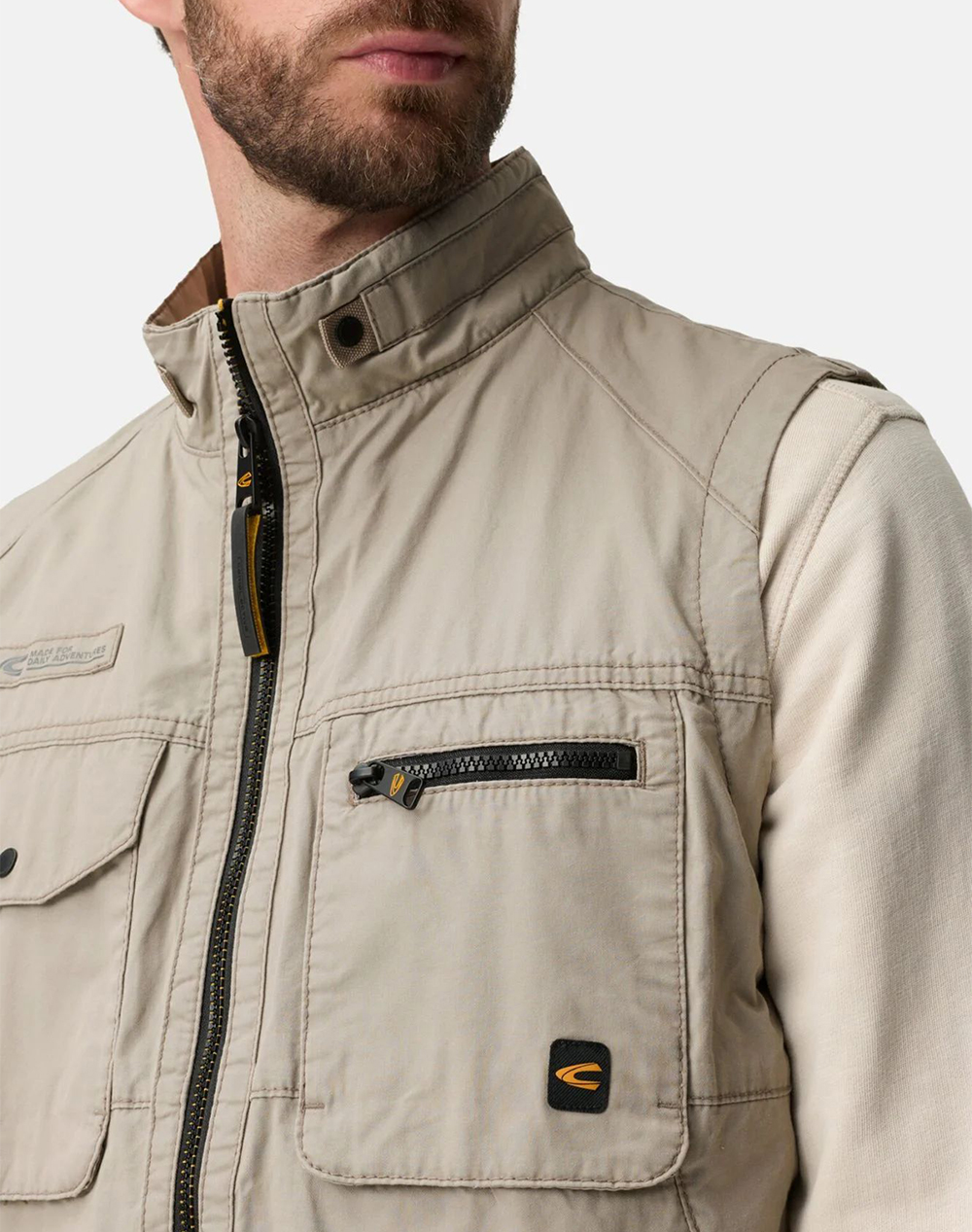 Camel Active Γιλεκο Multipocket C261-460140-7N60-17 Biege ανδρικά ρούχα Πανωφορια Γιλεκα Politikos Shop Πολιτικός