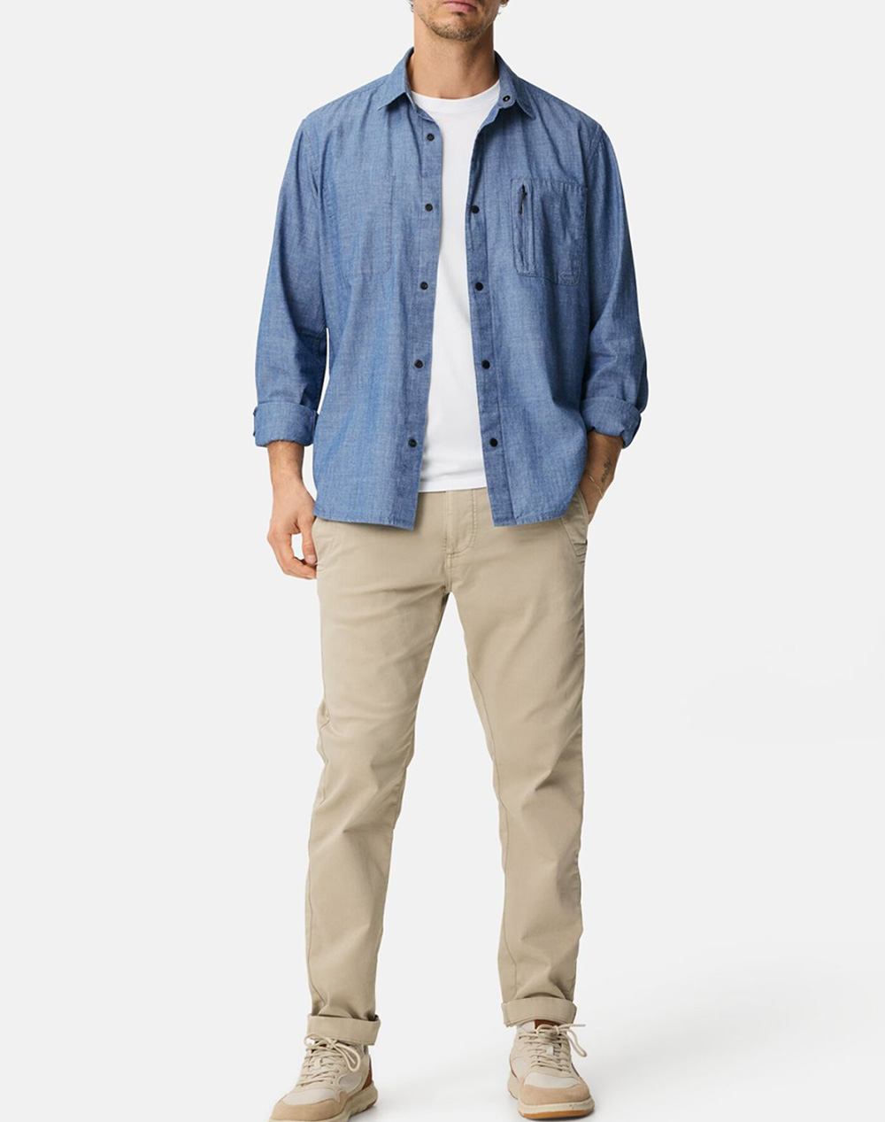 Camel Active Πουκάμισο Μ C261-409126-7S26-45 Denimblue ανδρικά ρούχα πουκάμισα Politikos Shop Πολιτικός