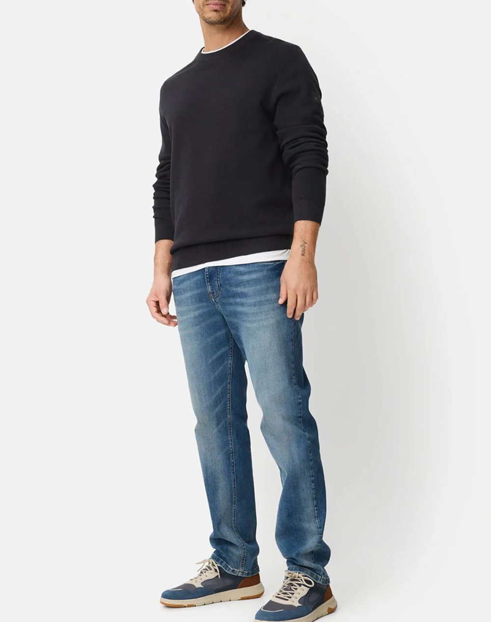 Camel Active Πλεκτό Πουλοβερ Crew Neck C261-409500-7K00-48 Darkblue ανδρικά ρούχα μπλούζες Πλεκτά Politikos Shop Πολιτικός