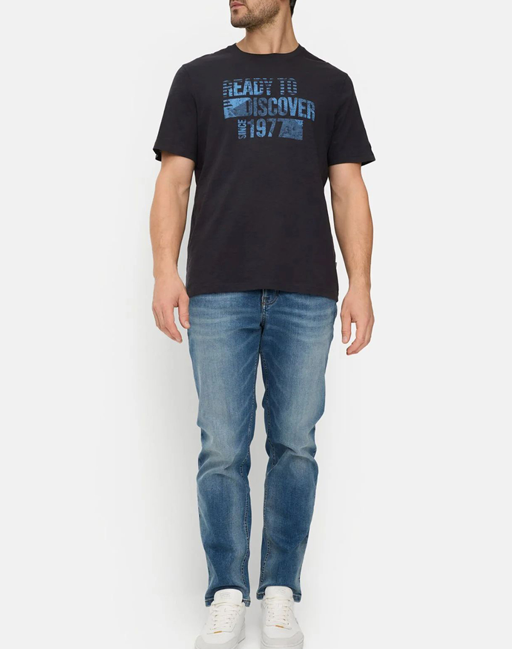 Camel Active T-Shirt Κ Μ Printed C261-409700-7T17-48 Darkblue ανδρικά ρούχα μπλούζες Politikos Shop Πολιτικός