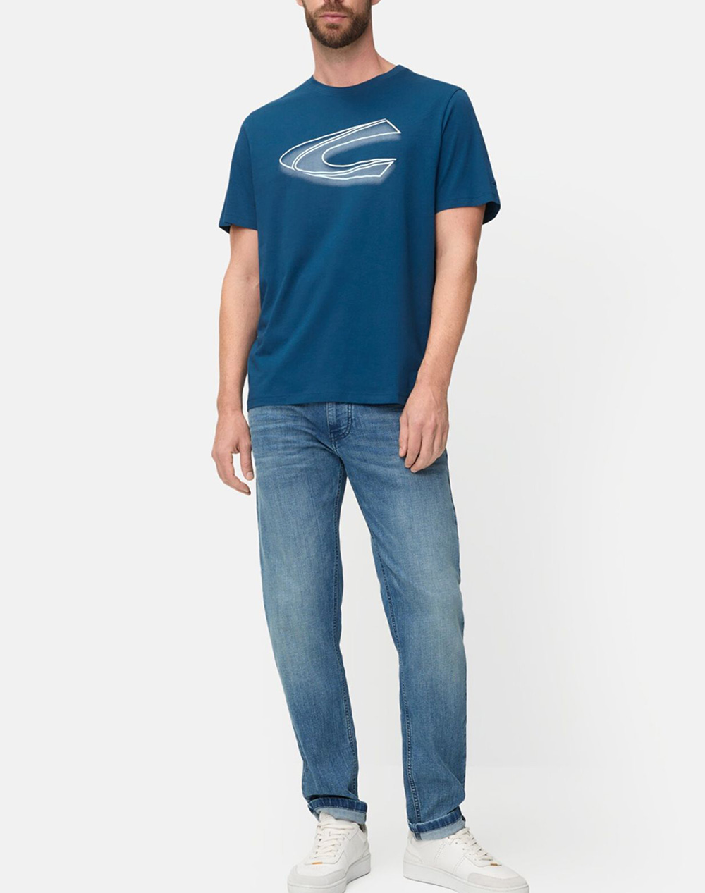 Camel Active T-Shirt Κ Μ C+ C261-409700-7T02-46 Blue ανδρικά ρούχα μπλούζες Politikos Shop Πολιτικός