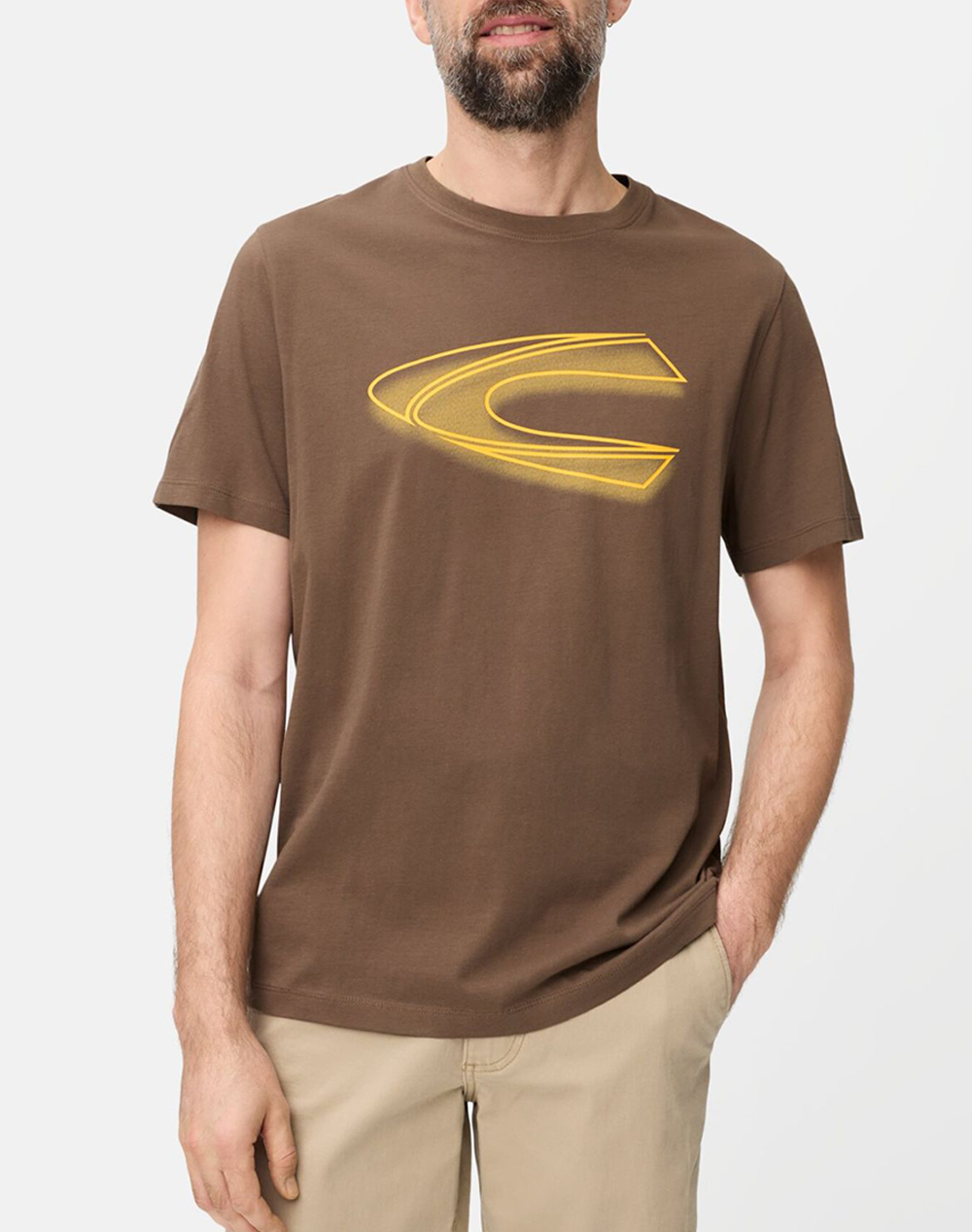 CAMEL T-Shirt Κ.Μ. C+ C261-409700-7T02-26 Brown