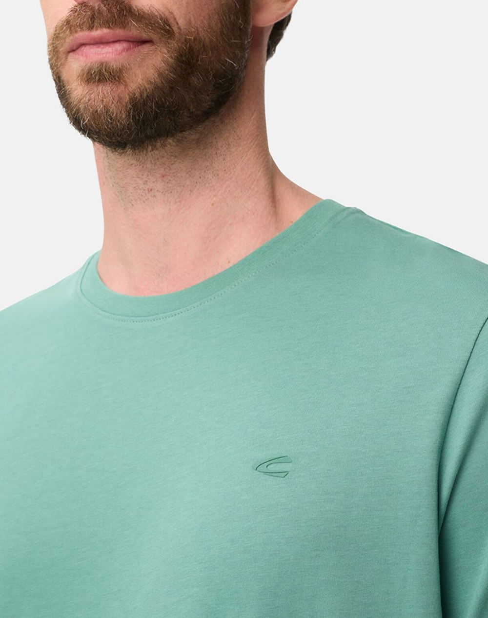 Camel Active T-Shirt Κ Μ Basic Antibacterial C261-409700-7T07-90 Green ανδρικά ρούχα μπλούζες Politikos Shop Πολιτικός