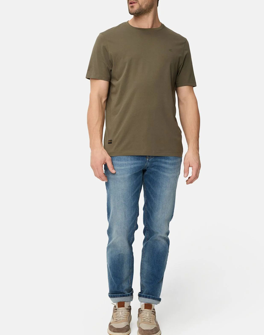 Camel Active T-Shirt K M Basic Antibacterial C261Nos-409700-9T87-35 Olive ανδρικά ρούχα μπλούζες Politikos Shop Πολιτικός