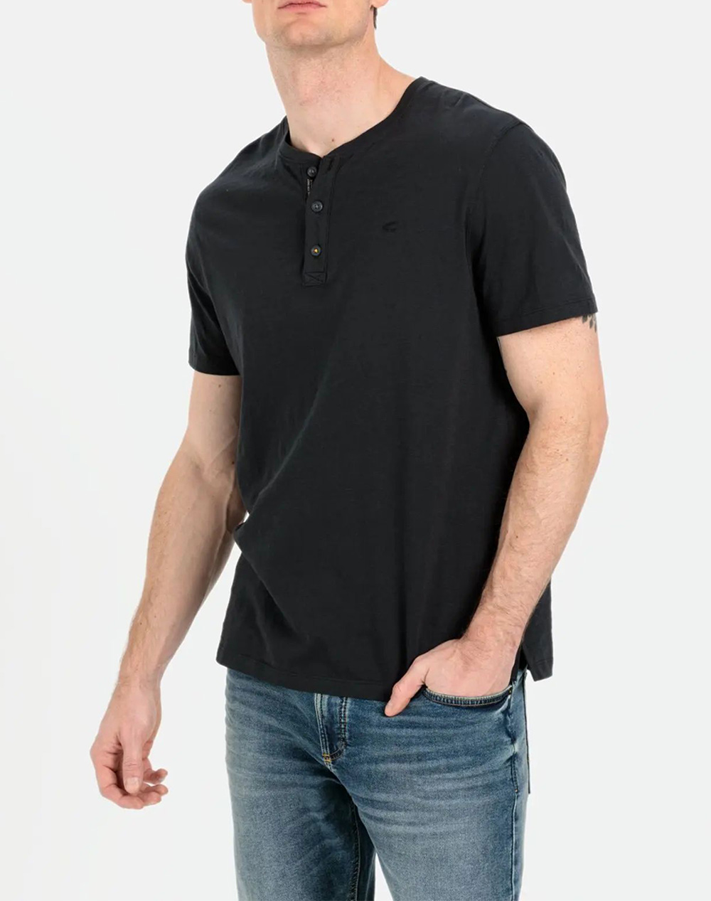 CAMEL T-SHIRT K.M. NOS Henley C261NOS-409474-9T84-88 DarkSlateGrey