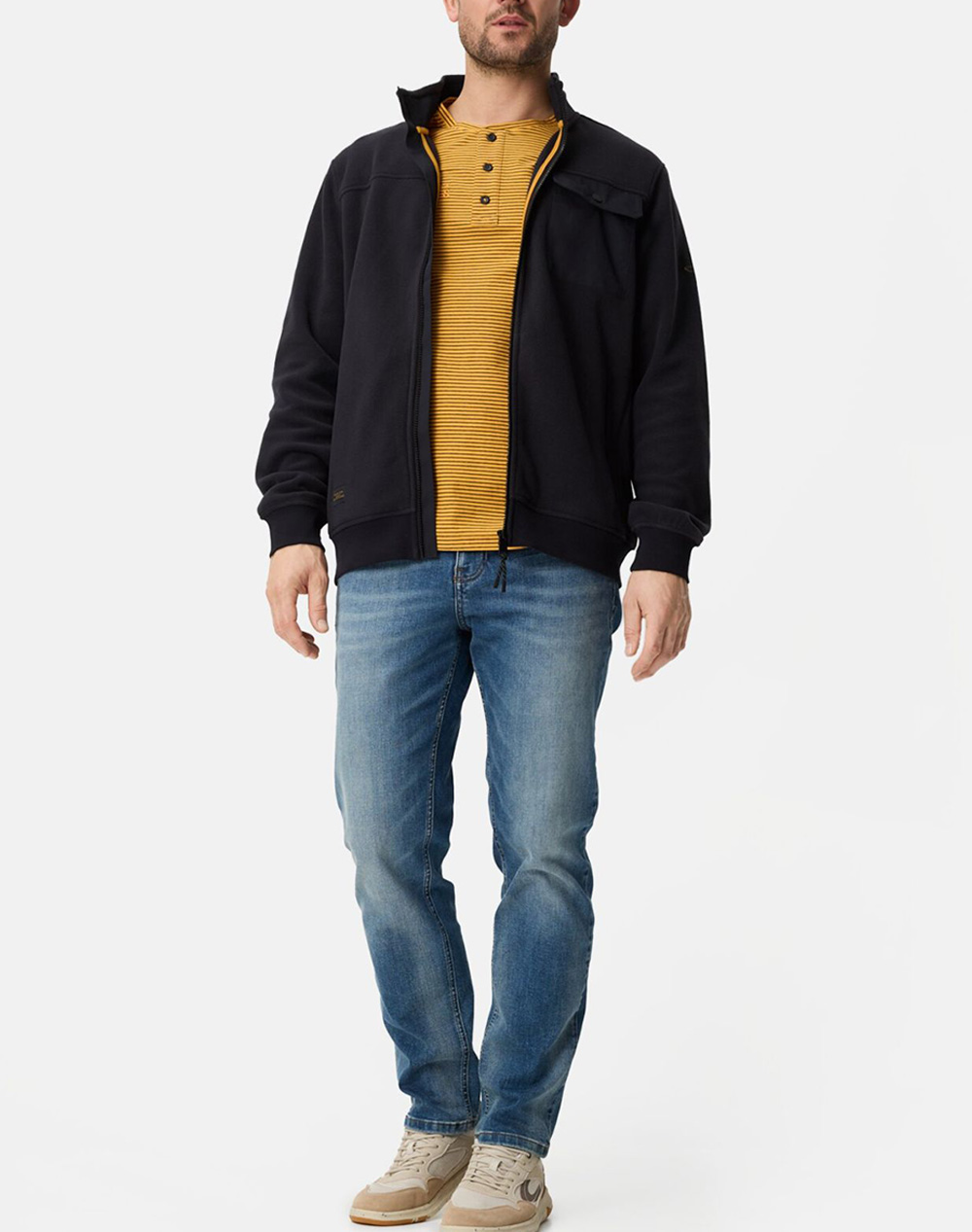 Camel Active Φούτερ Ζακέτα Full Zip C261-409401-7W37-48 Darkblue ανδρικά ρούχα ζακέτες φούτερ Politikos Shop Πολιτικός