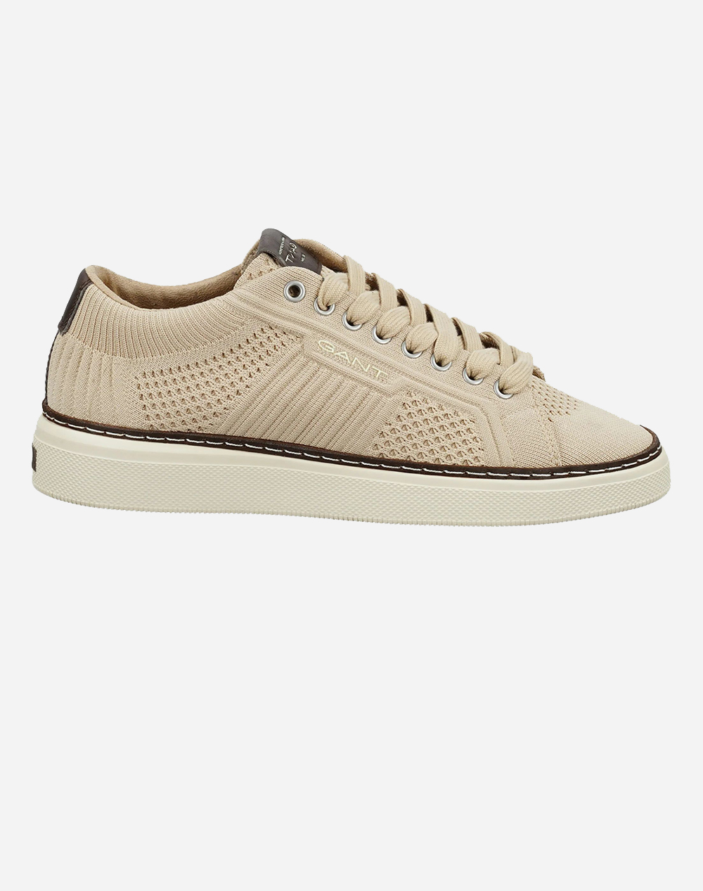Gant Ανδρικά Sneakers Μπεζ Ύφασμα Φυσικό Δέρμα