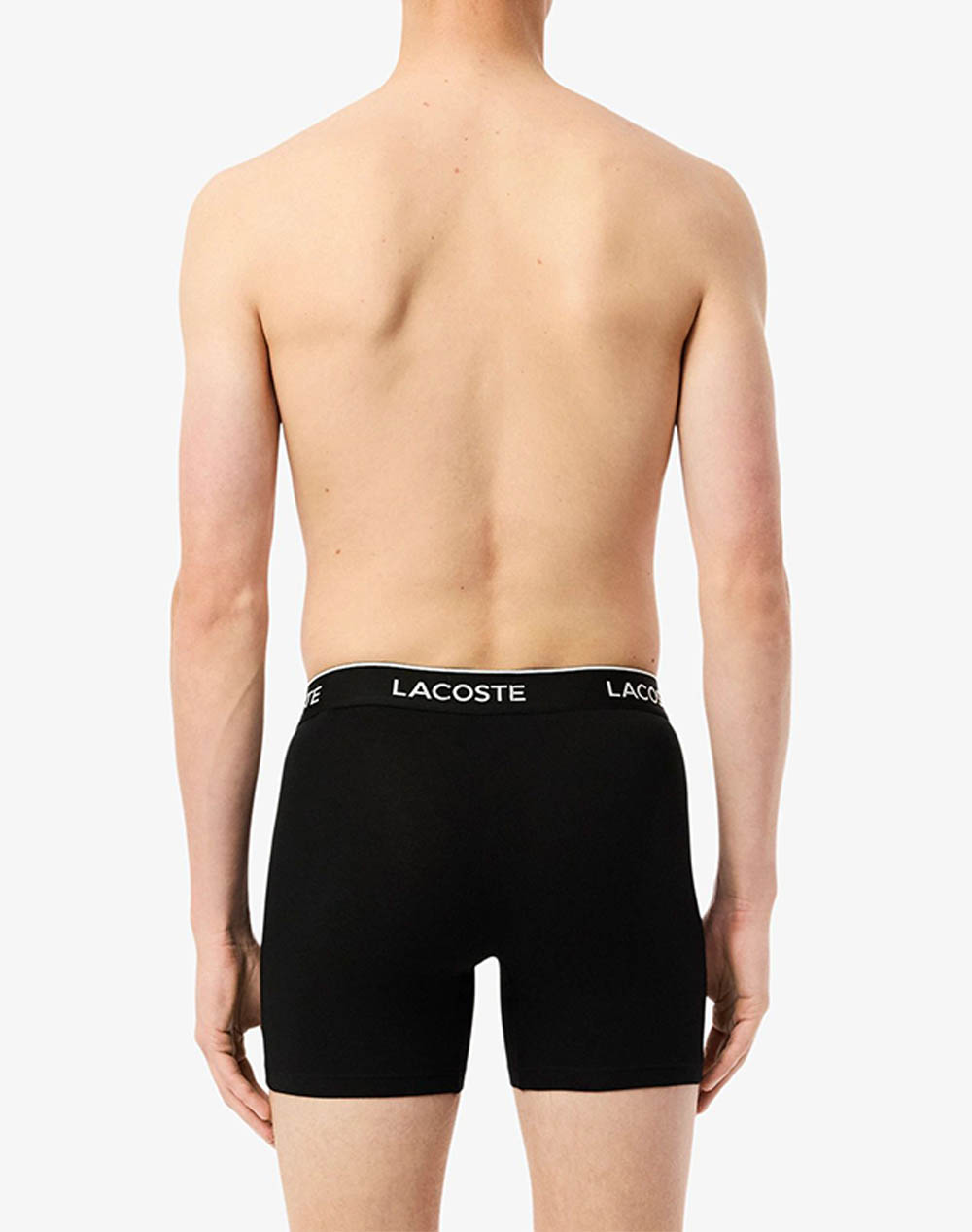 Lacoste Σετ 3 Εσωρουχων Boxer Shorts Underwear Brief 36H1290-031 Black ανδρικά εσώρουχα Σλιπ Μποξερ Politikos Shop Πολιτικός
