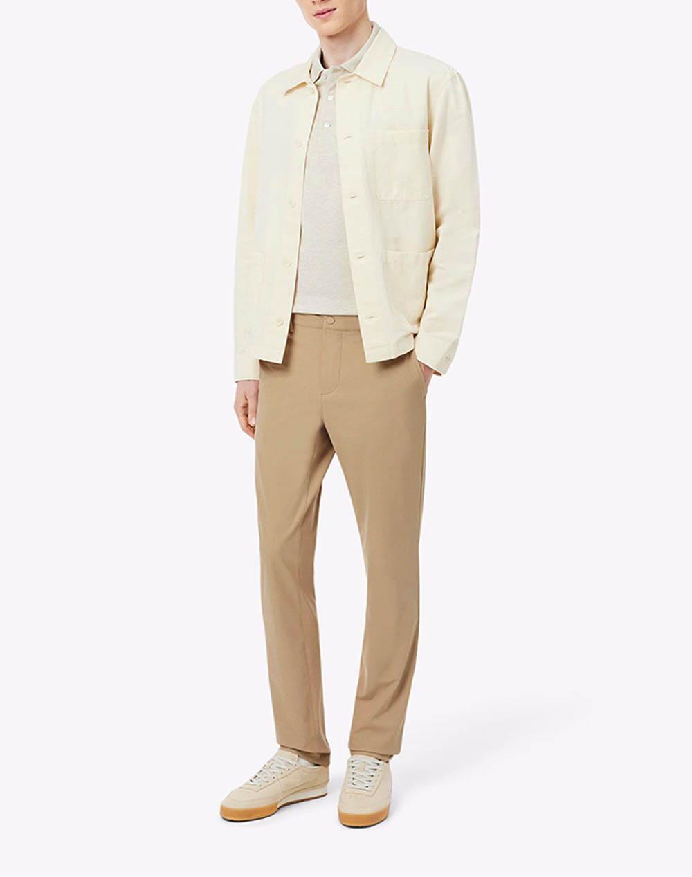 Lacoste Παντελόνι Trousers 3Hh1916-02S Biege ανδρικά ρούχα παντελόνια Chinos Politikos Shop Πολιτικός