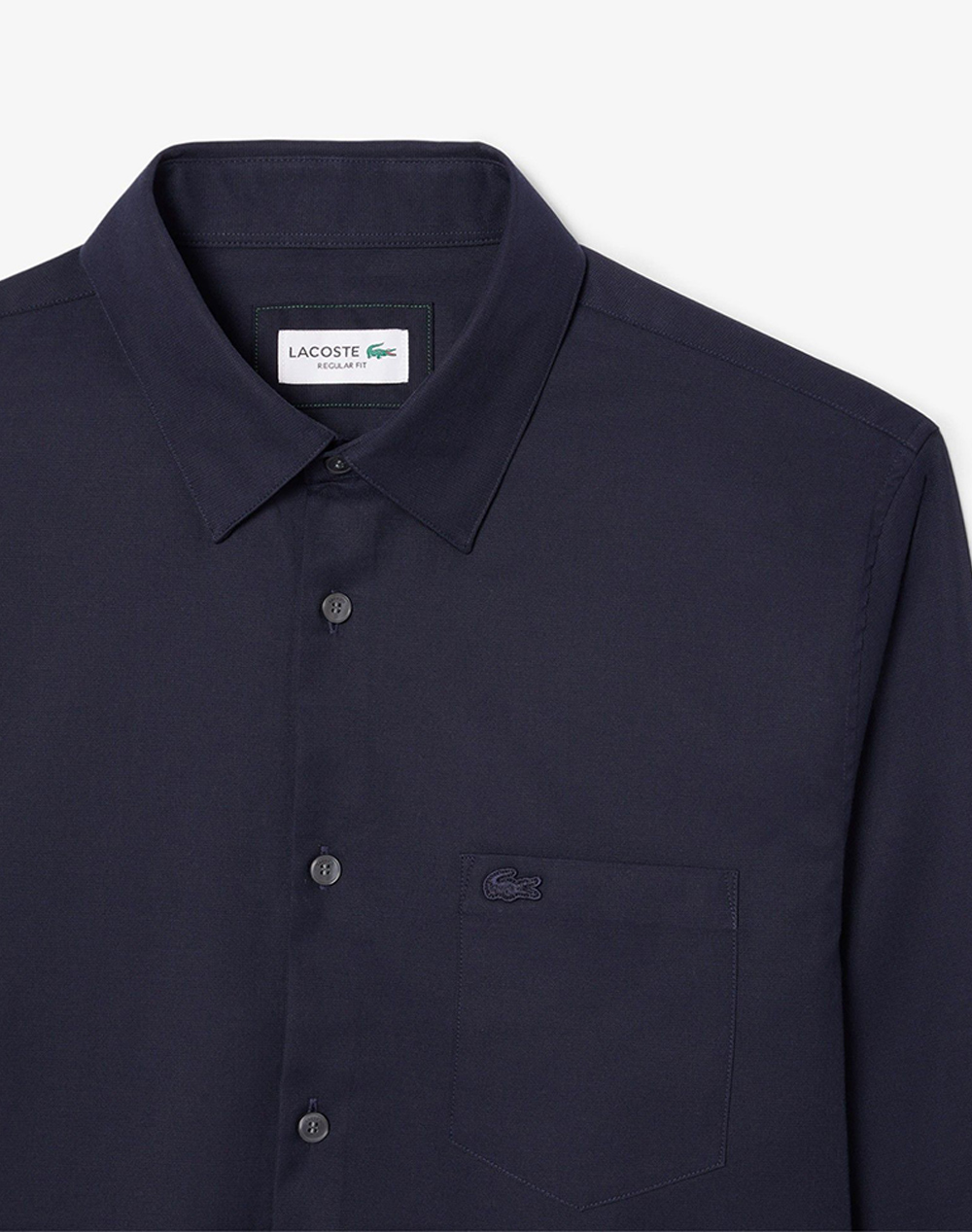 Lacoste Ποyκαμισο Μμ Shirt Ls 3Ch8522-Hde Darkblue ανδρικά ρούχα πουκάμισα Politikos Shop Πολιτικός