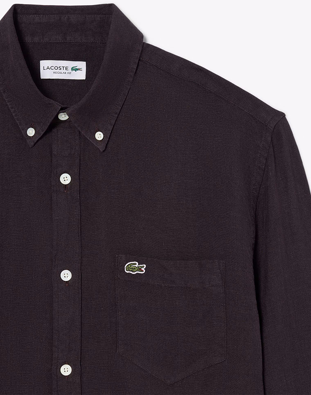 Lacoste Υποκαμισο Μμ L Sleeved Shirt 3Ch5692-3La Darkbrown ανδρικά ρούχα πουκάμισα Politikos Shop Πολιτικός