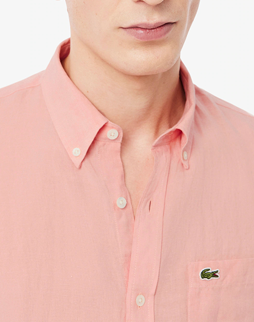 Lacoste Υποκαμισο Μμ L Sleeved Shirt 3Ch5692-Ui2 Lightpink ανδρικά ρούχα πουκάμισα Politikos Shop Πολιτικός