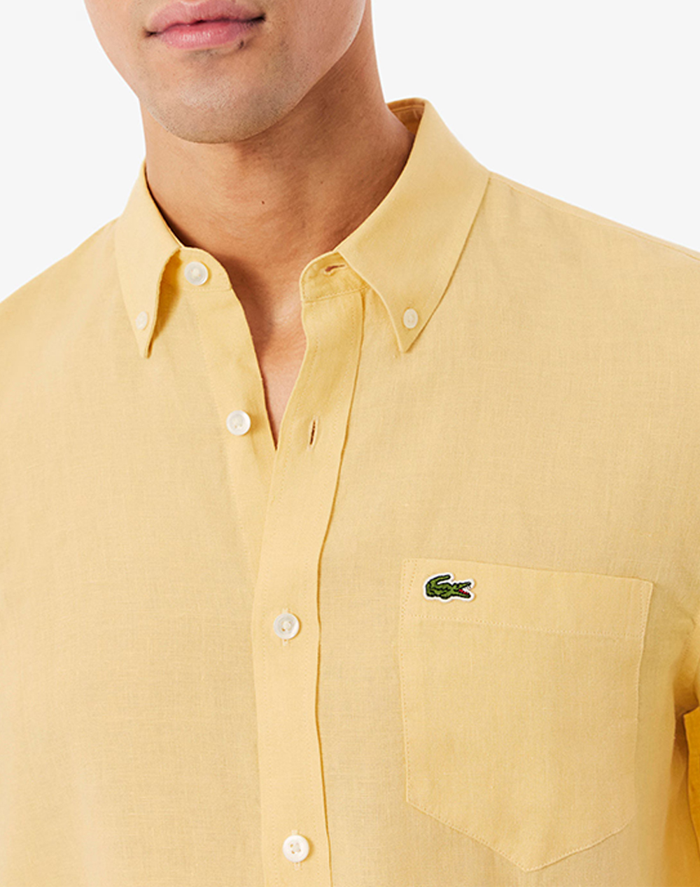 Lacoste Υποκαμισο Μμ L Sleeved Shirt 3Ch5692-Zcm Yellow ανδρικά ρούχα πουκάμισα Politikos Shop Πολιτικός