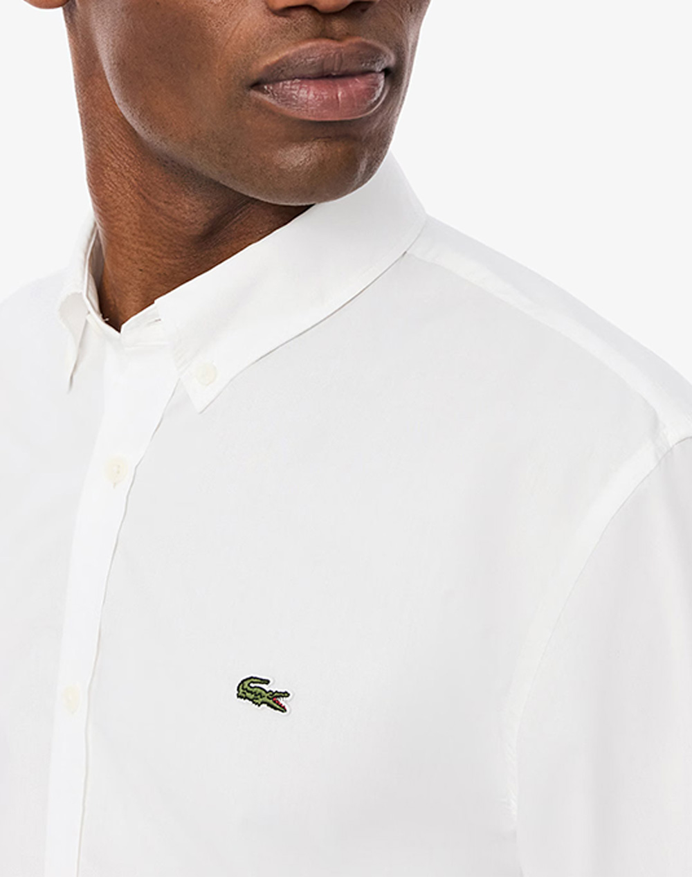 Lacoste Πουκαμισο Μμ Shirt Ls 3Ch2316-001 White ανδρικά ρούχα πουκάμισα Politikos Shop Πολιτικός