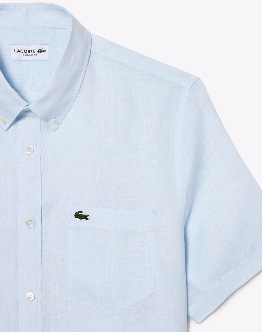 Lacoste Υποκαμισο Κμ S Sleeved Shirt 3Ch5699-T01 Lightblue ανδρικά ρούχα πουκάμισα Politikos Shop Πολιτικός