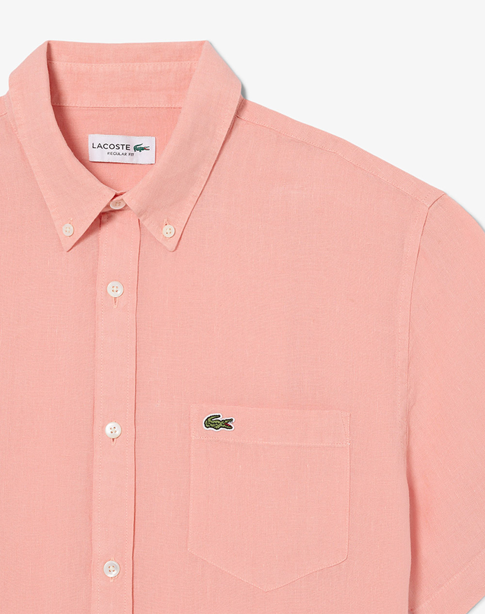 Lacoste Υποκαμισο Κμ S Sleeved Shirt 3Ch5699-Ui2 Lightpink ανδρικά ρούχα πουκάμισα Politikos Shop Πολιτικός