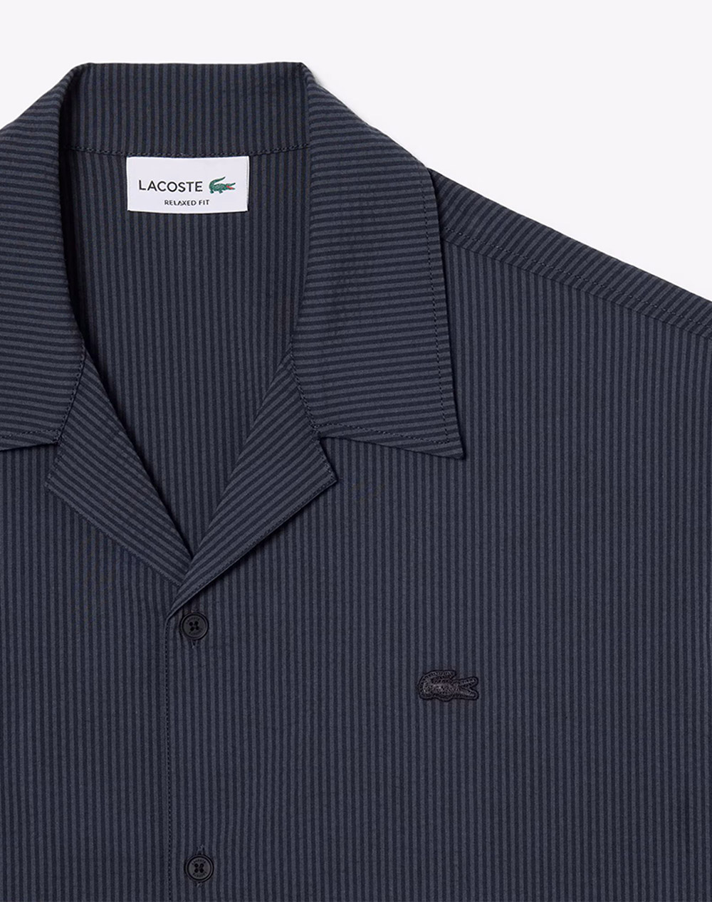 Lacoste Πουκαμισο Κμ Shirt Ss 3Ch2355-4Ci Darkslategrey ανδρικά ρούχα πουκάμισα Politikos Shop Πολιτικός