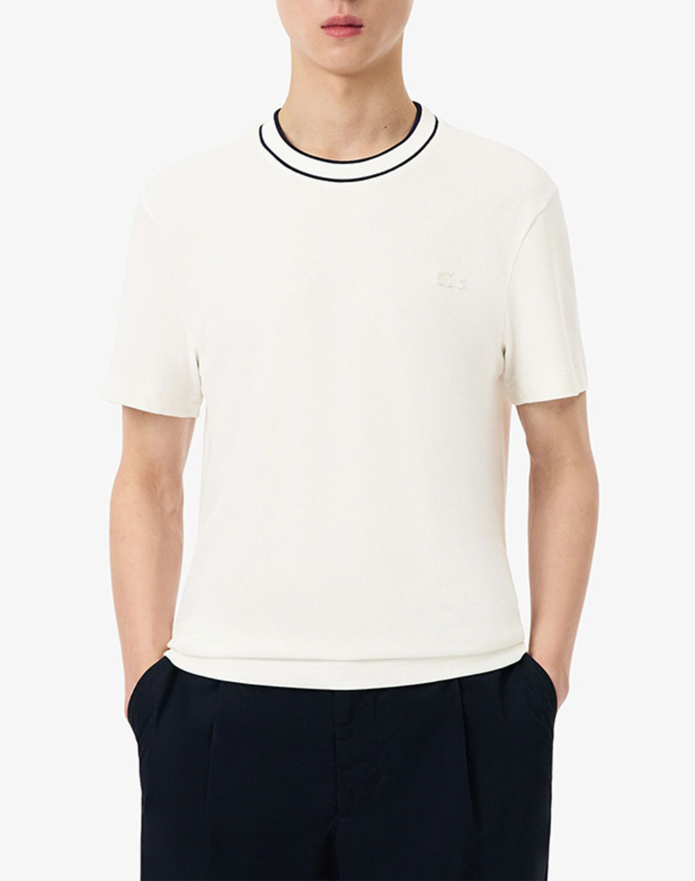 LACOSTE ΜΠΛΟΥΖΑ ΚΜ TEE-SHIRT SS 3TH8174-70V OffWhite