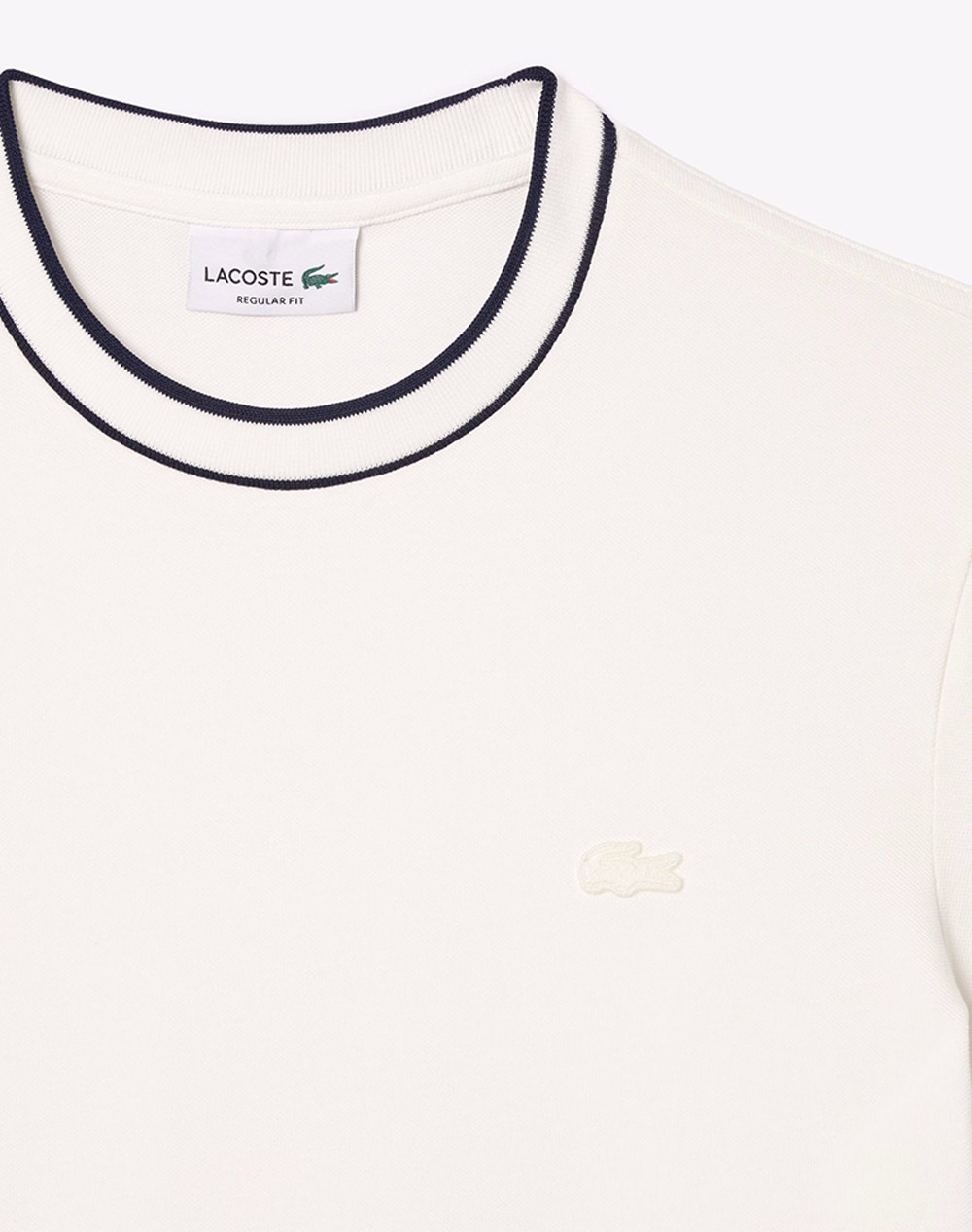 Lacoste Μπλούζα Κμ Tee-Shirt Ss 3Th8174-70V Offwhite ανδρικά ρούχα μπλούζες T-Shirt Politikos Shop Πολιτικός
