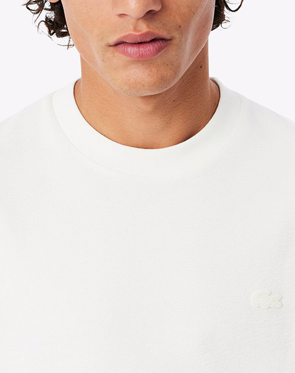 Lacoste Μπλούζα Κμ Tee-Shirt Ss 3Th1979-70V Offwhite ανδρικά ρούχα μπλούζες T-Shirt Politikos Shop Πολιτικός