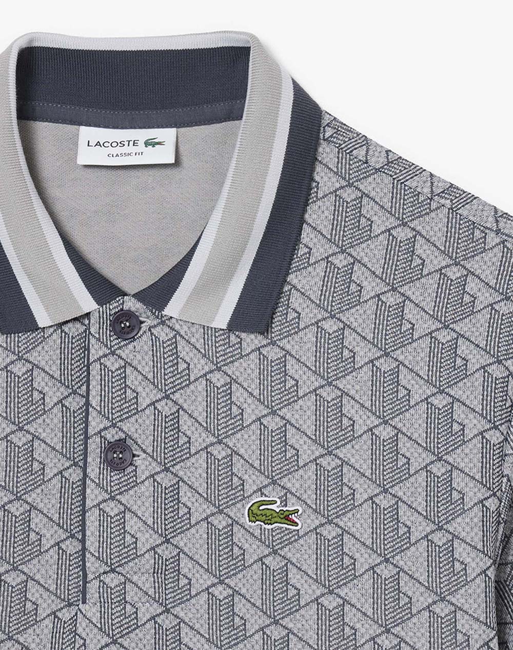 Lacoste Μπλούζα Πολο Κμ 3Dh1417-41I Gray ανδρικά ρούχα μπλούζες Polo Politikos Shop Πολιτικός