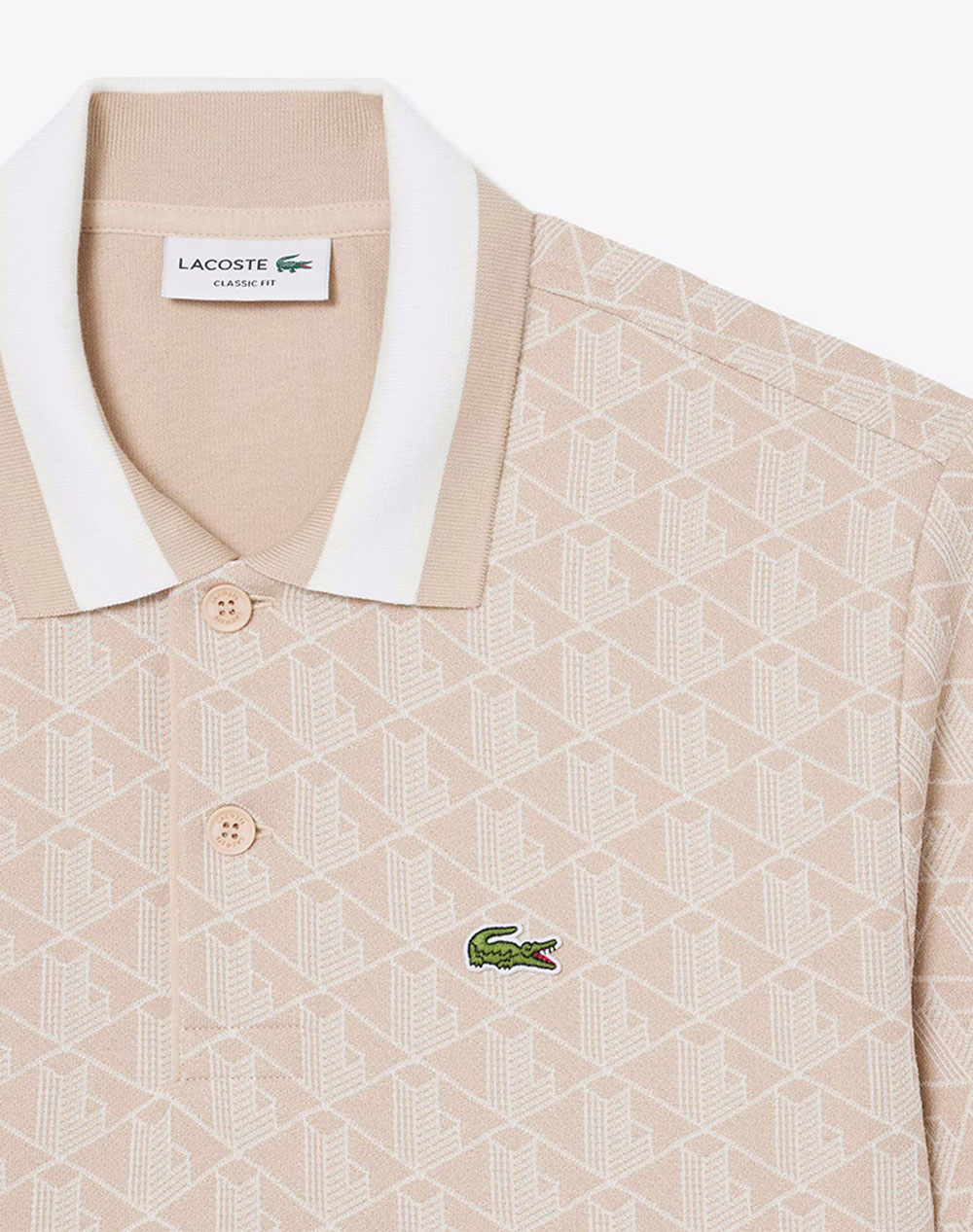 Lacoste Μπλούζα Πολο Κμ 3Dh1417-8Gi Sandybrown ανδρικά ρούχα μπλούζες Polo Politikos Shop Πολιτικός