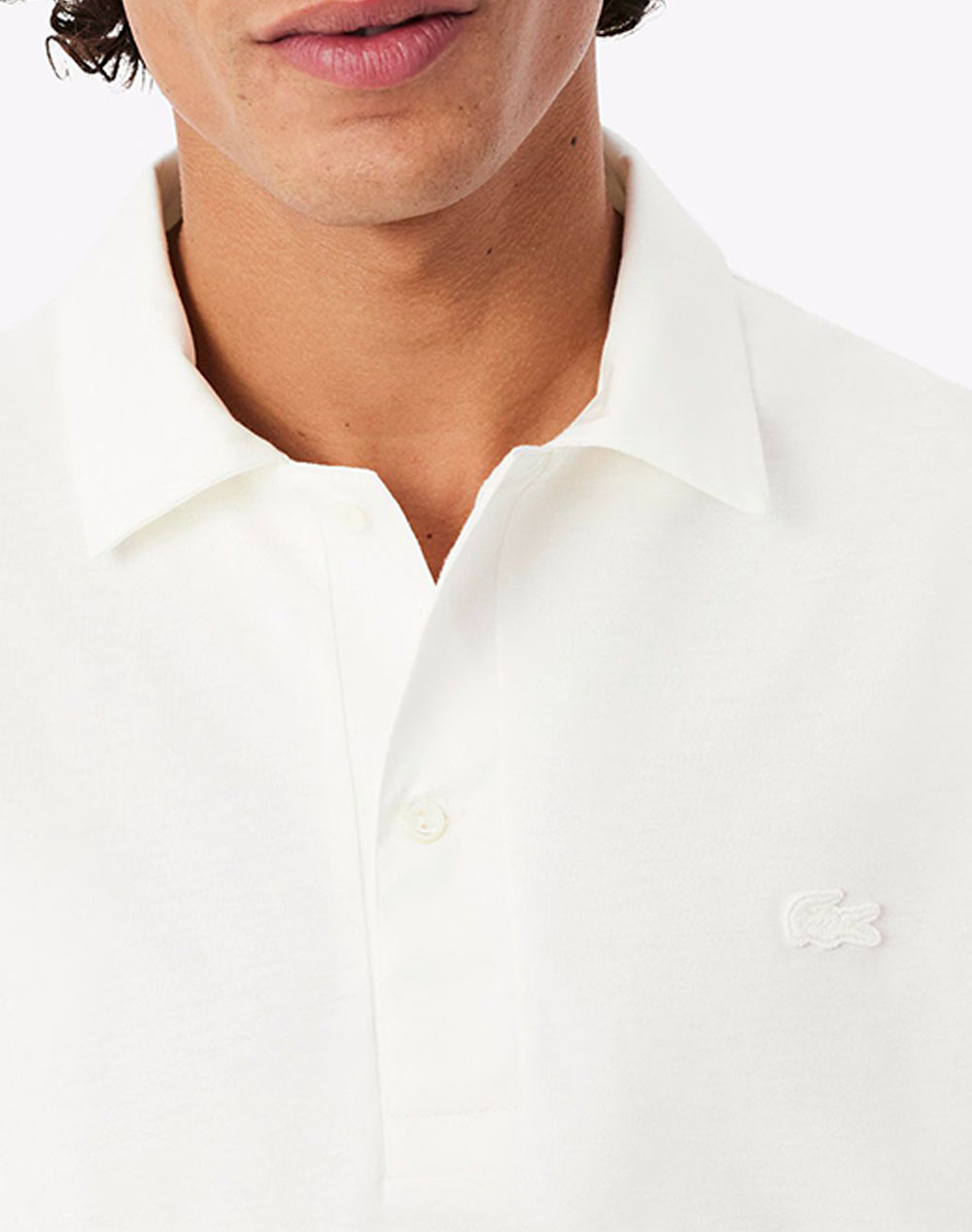 Lacoste Μπλούζα Πολο Κμ Polo Ss 3Dh5928-70V White ανδρικά ρούχα μπλούζες Politikos Shop Πολιτικός