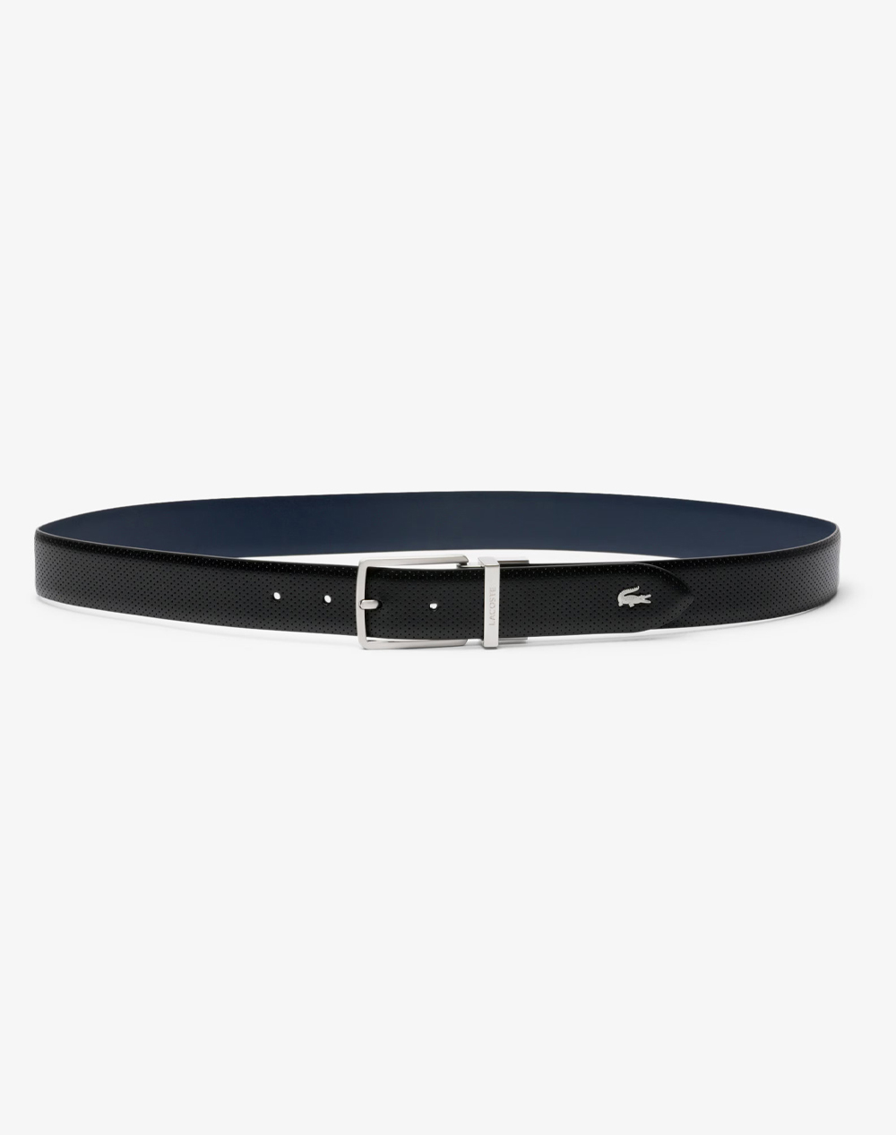 Lacoste Ζωνη Ανδρική 35 Punch Plain Leather 3Rc4097-672 Black ανδρικά αξεσουάρ Ζωνες Politikos Shop Πολιτικός