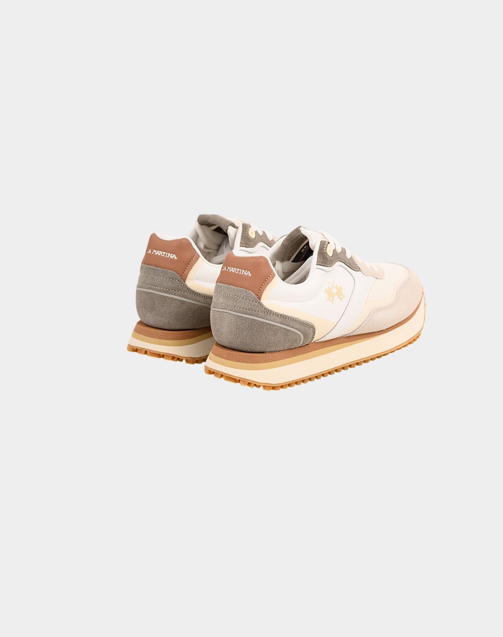 La Martina Παπούτσι Ανδρικό 3Lfm261060-A60E9-000 Offwhite ανδρικά παπούτσια Sneakers Politikos Shop Πολιτικός