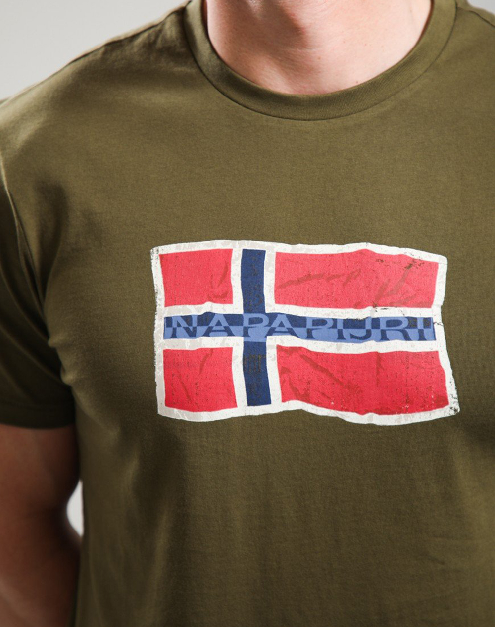 Napapijri S-Mahsa Ss Np0A4Fzb-Npg3A Olive ανδρικά ρούχα μπλούζες T-Shirt Politikos Shop Πολιτικός