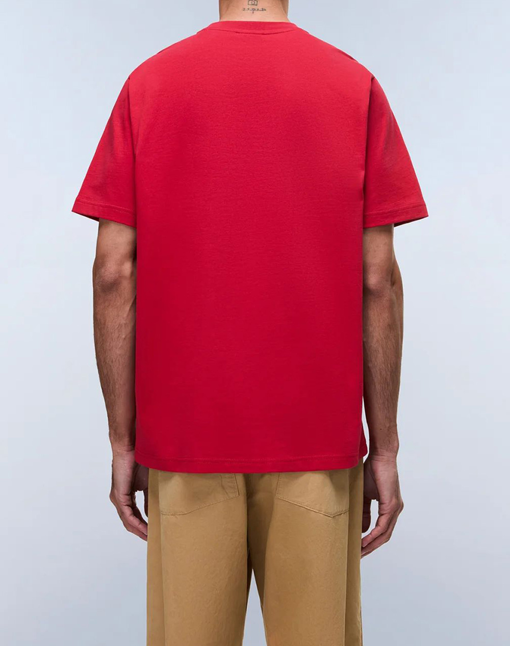NAPAPIJRI S-BOX LOGO SS 1 NP0A4IFL-NPRAQ Red φωτογραφία