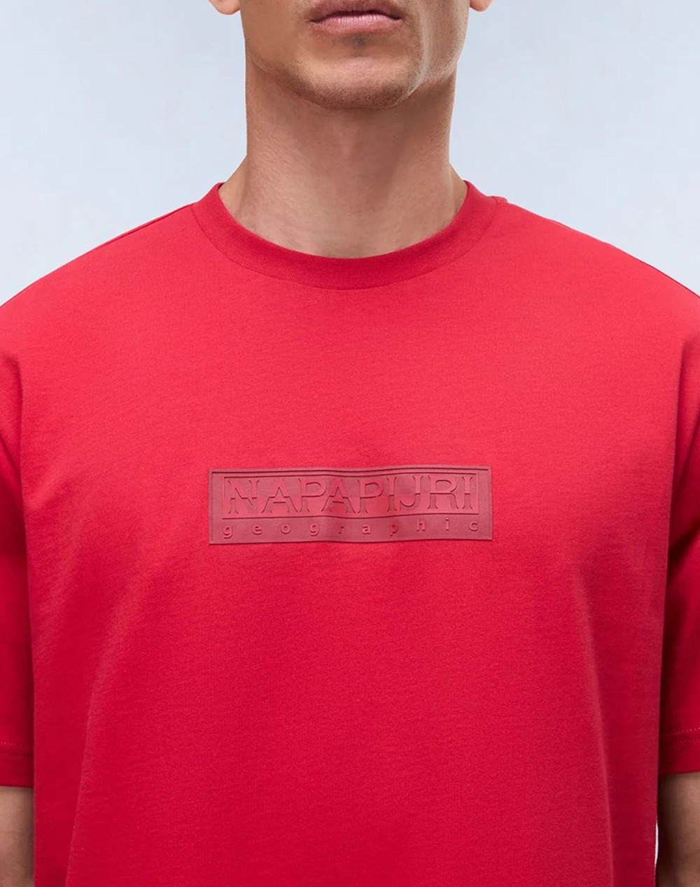 NAPAPIJRI S-BOX LOGO SS 1 NP0A4IFL-NPRAQ Red φωτογραφία