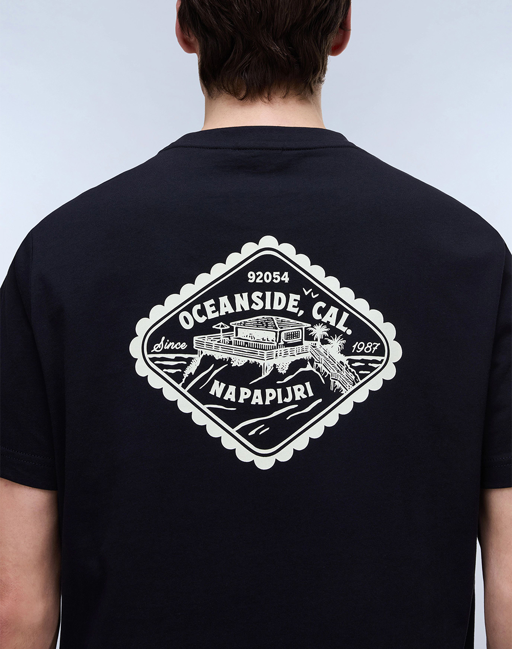 Napapijri S-Flint Ss Np0A4Fzz-Npfx2 Black ανδρικά ρούχα μπλούζες T-Shirt Politikos Shop Πολιτικός