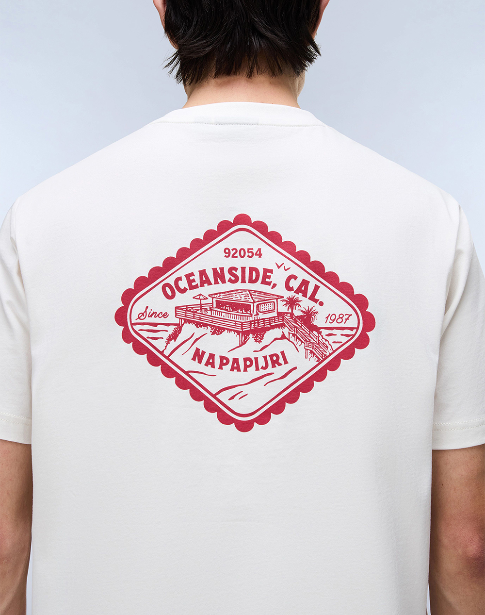 Napapijri S-Flint Ss Np0A4Fzz-Npfx3 White ανδρικά ρούχα μπλούζες T-Shirt Politikos Shop Πολιτικός