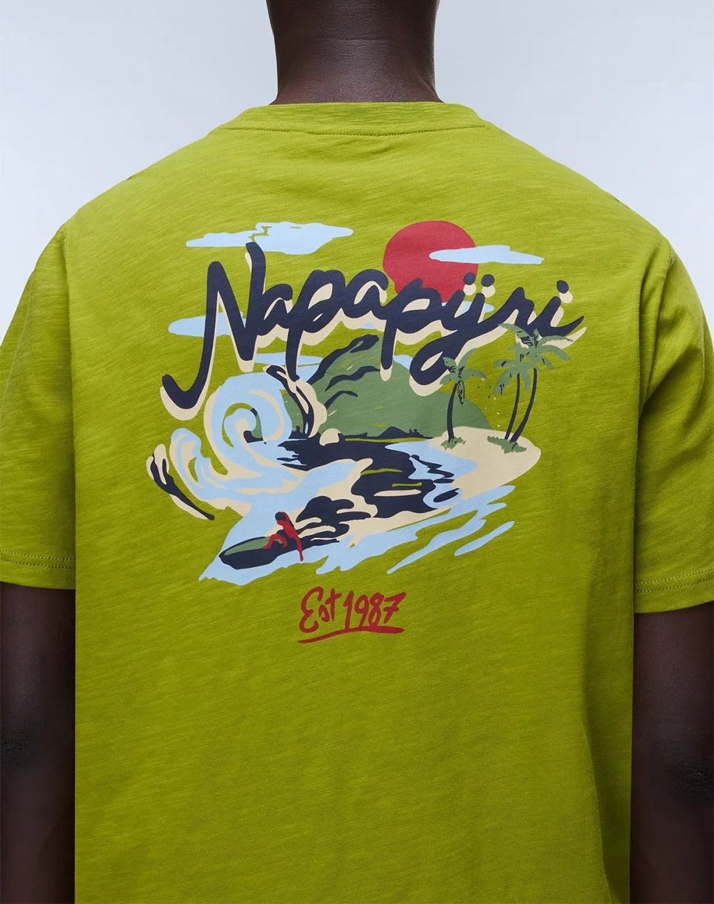 Napapijri S-Elior Ss Np0A4Hzy-Npg3B Green ανδρικά ρούχα μπλούζες T-Shirt Politikos Shop Πολιτικός