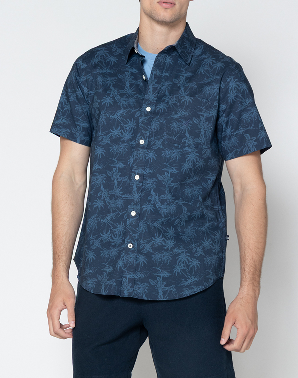 NAUTICA ΠΟΥΚΑΜΙΣΟ ΚΜ SUS. S/S TENCEL PRINT 3NCW65134-4VN NavyBlue
