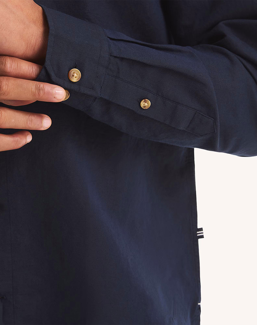 Nautica Πουκαμισο Μμ L S Linen Solid Fca 3Ncwr6548-4Vn Navyblue ανδρικά ρούχα πουκάμισα Politikos Shop Πολιτικός