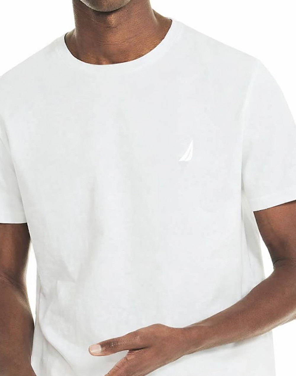 Nautica Μπλούζα T-Shirt Κμ S T-Shirts Crew Tee 3Ncvr8100-1Bw White ανδρικά ρούχα μπλούζες Politikos Shop Πολιτικός